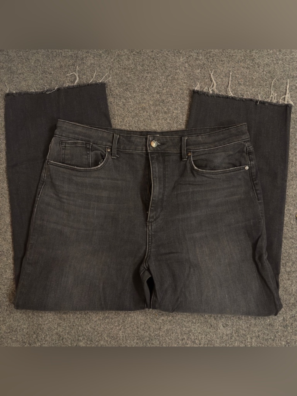 Joes Wide Leg High Rise Cropped Jean Denim Black Size 32 NWOT